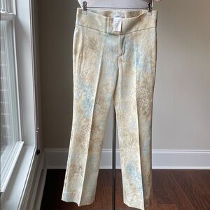 Vertigo Paris Beige and Light Blue Patterned Trousers
